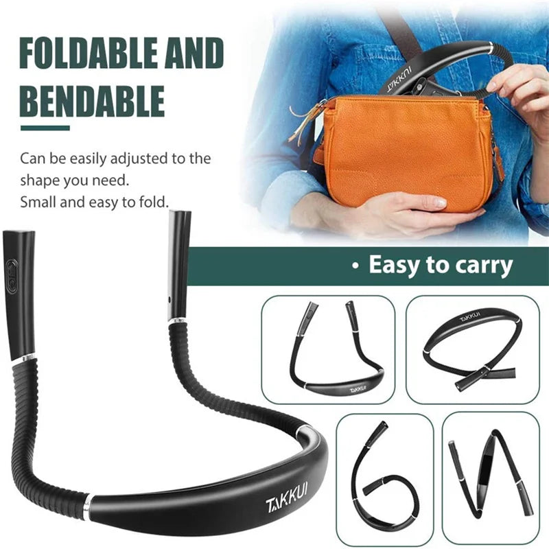 Neck Reading Light Novelty Flexible Neck Lights Handsfree Book Light Hanling Read Lamp Portable USB Rechargeable Book Lighting