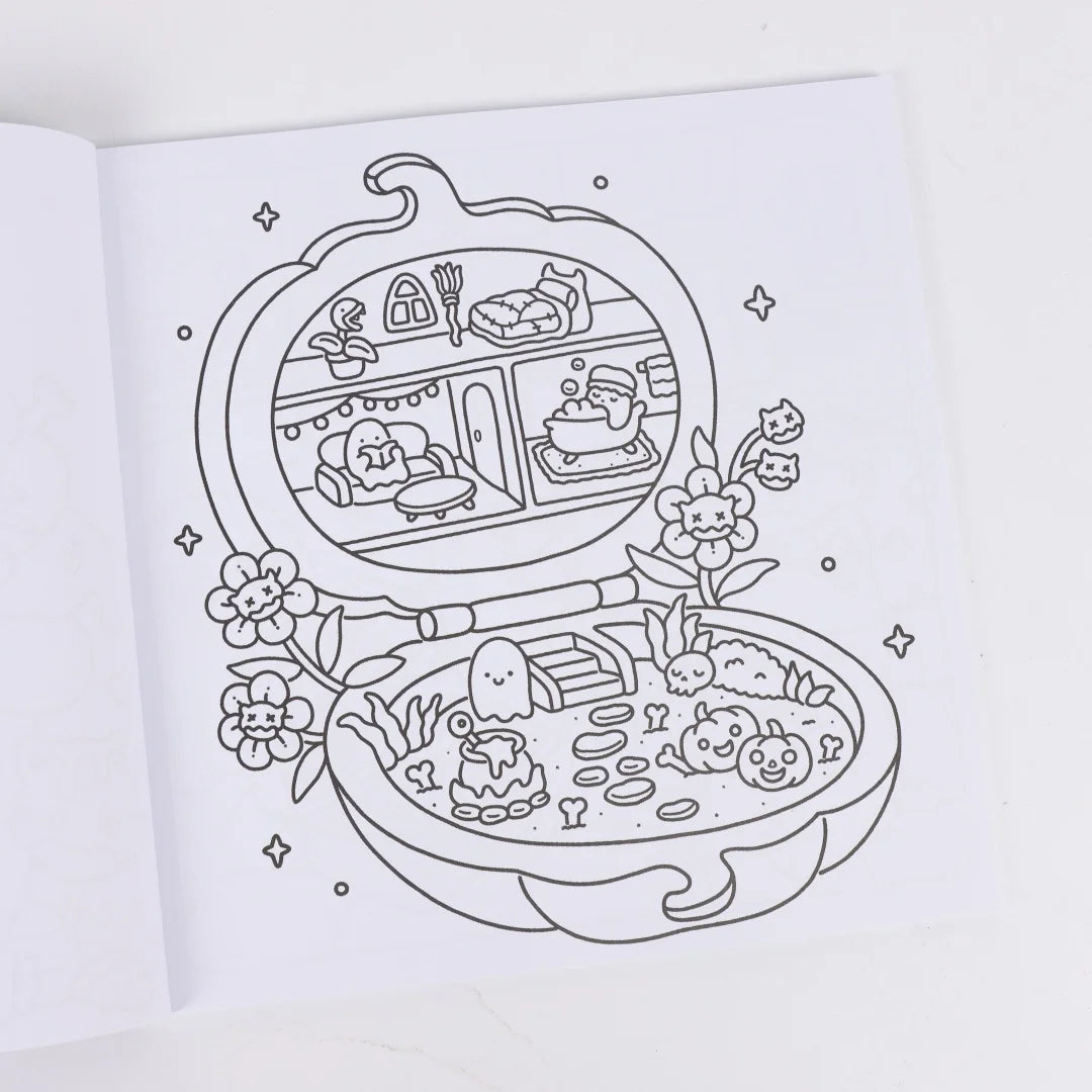 Spooky Fuzzy: Cute Creepy Coloring Book for Adults and Teens for Relaxation