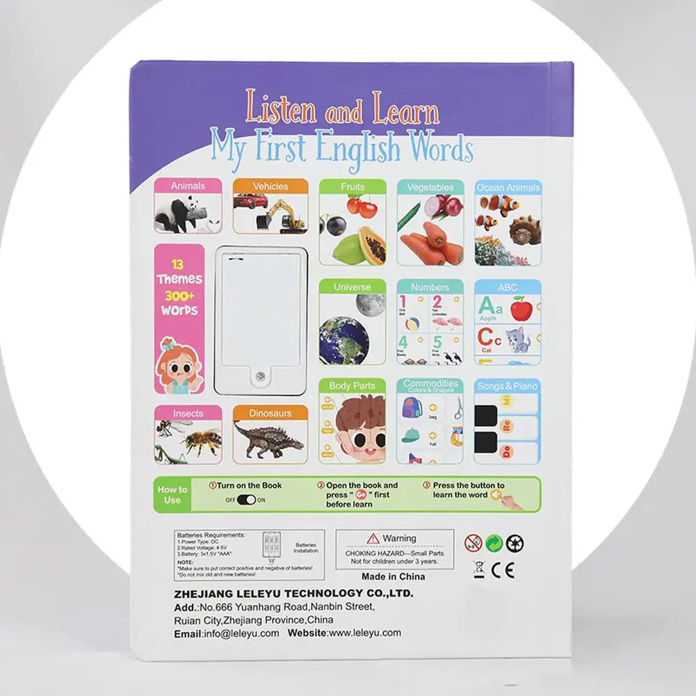 0-6 Year Old Vocabulary Reading Points English Version With Sound Early Childhood Natural English Enlightenment Speech Book