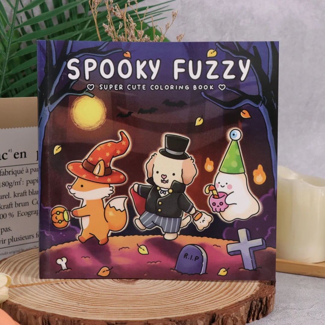Spooky Fuzzy: Cute Creepy Coloring Book for Adults and Teens for Relaxation