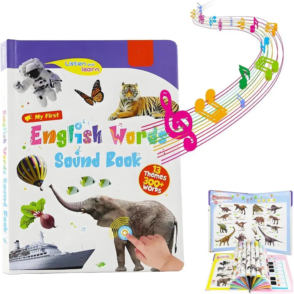 0-6 Year Old Vocabulary Reading Points English Version With Sound Early Childhood Natural English Enlightenment Speech Book