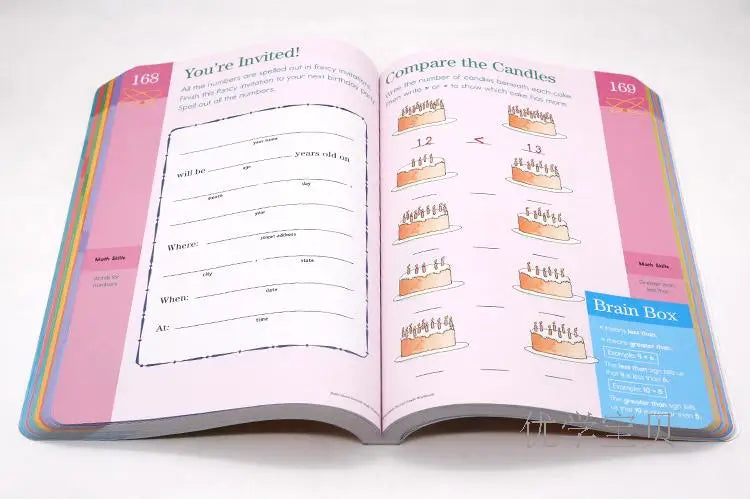 5Volumns/Set Grade 2-6 Brain Quest Workbook Children's Intelligence Development Exercise Book American Kindergarten Primary Kids