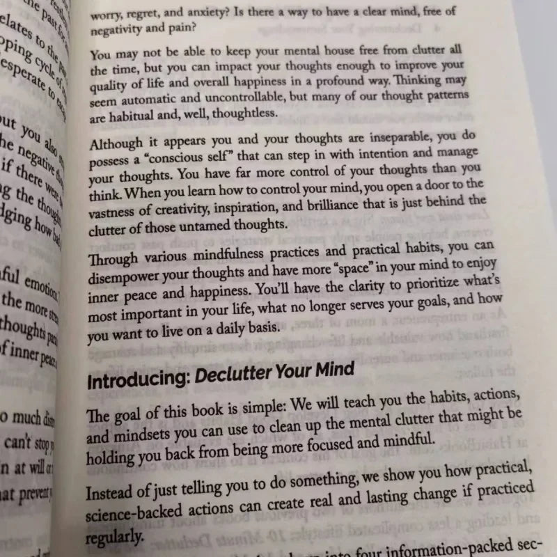 Declutter Your Mind How to Stop Worrying, Relieve Anxiety and Eliminate Negative Thinking Book Paperback