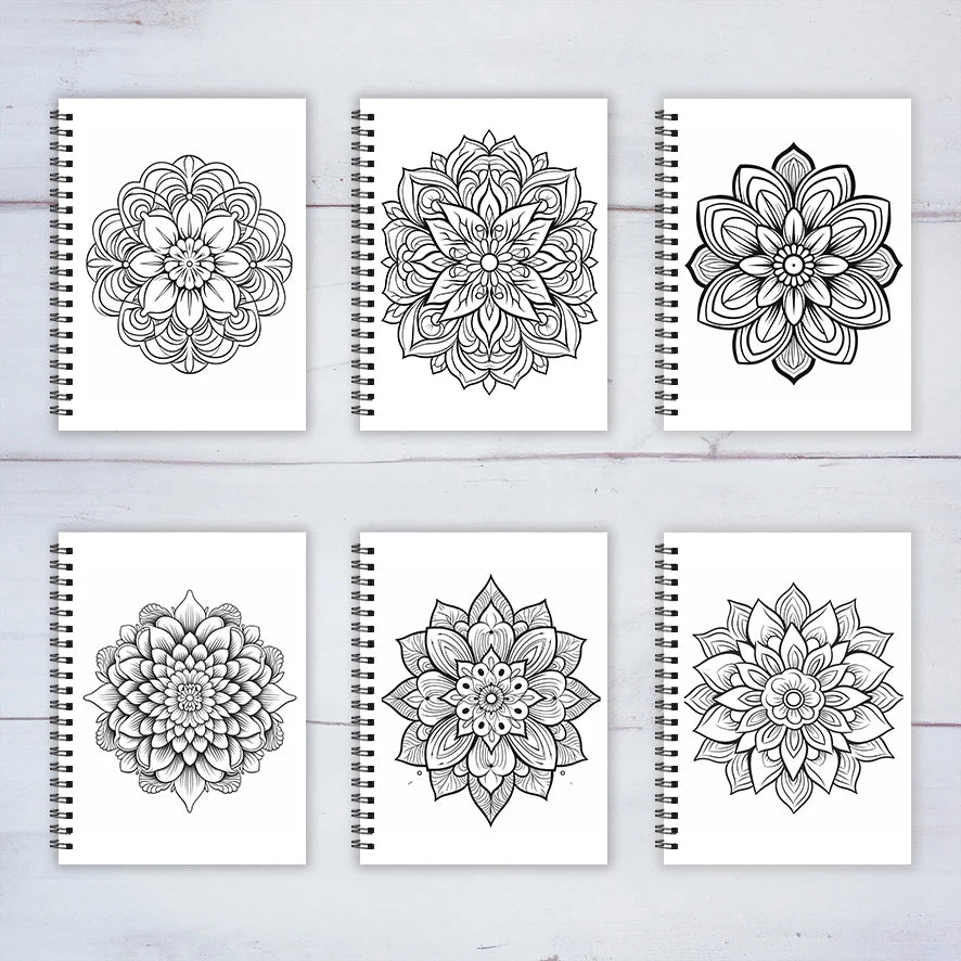 Mandala Adult Coloring Book - 8.3x11.2 inches Stress relief coloring book 22 pages of art therapy illustrations to relieve anxie