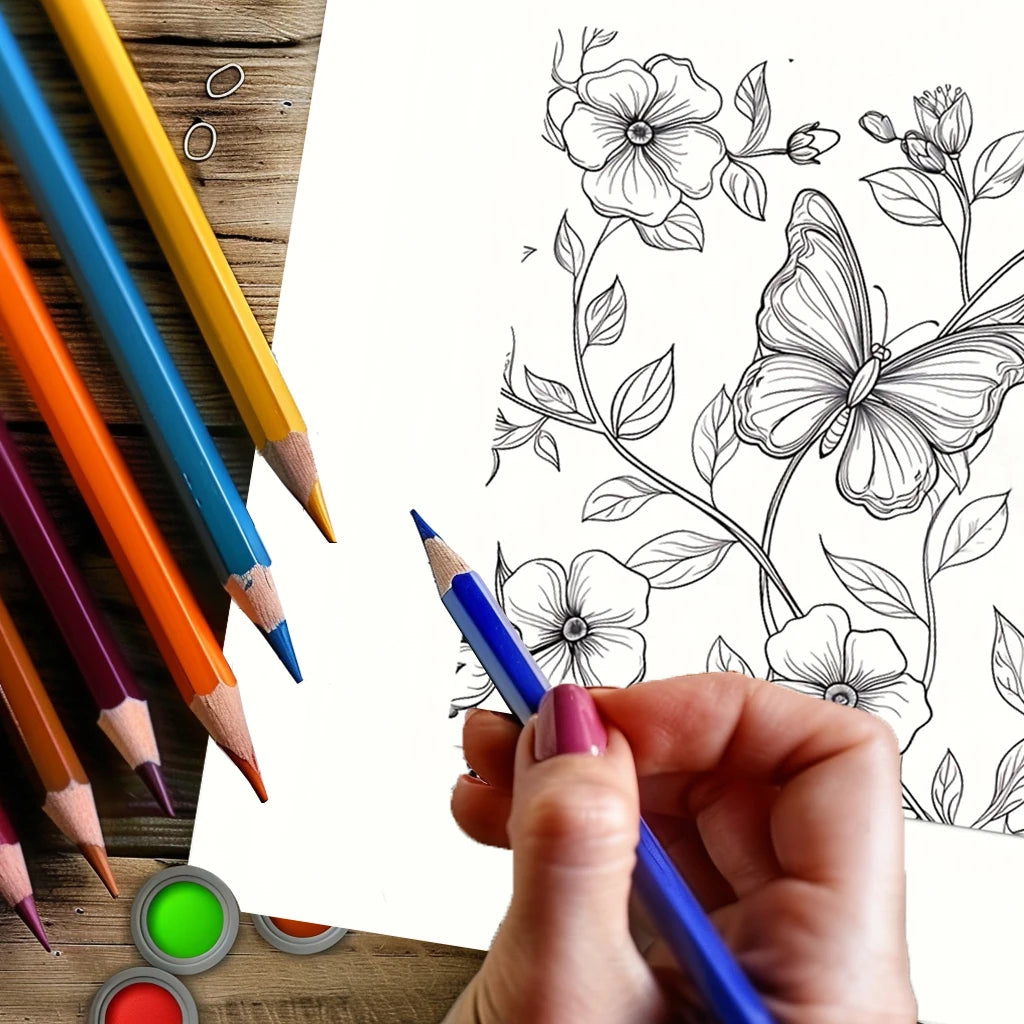 28 Pages Fairy Flowers Style Coloring Coloring Book Coloring Book for Adult Stress Reduction | Colouring Book