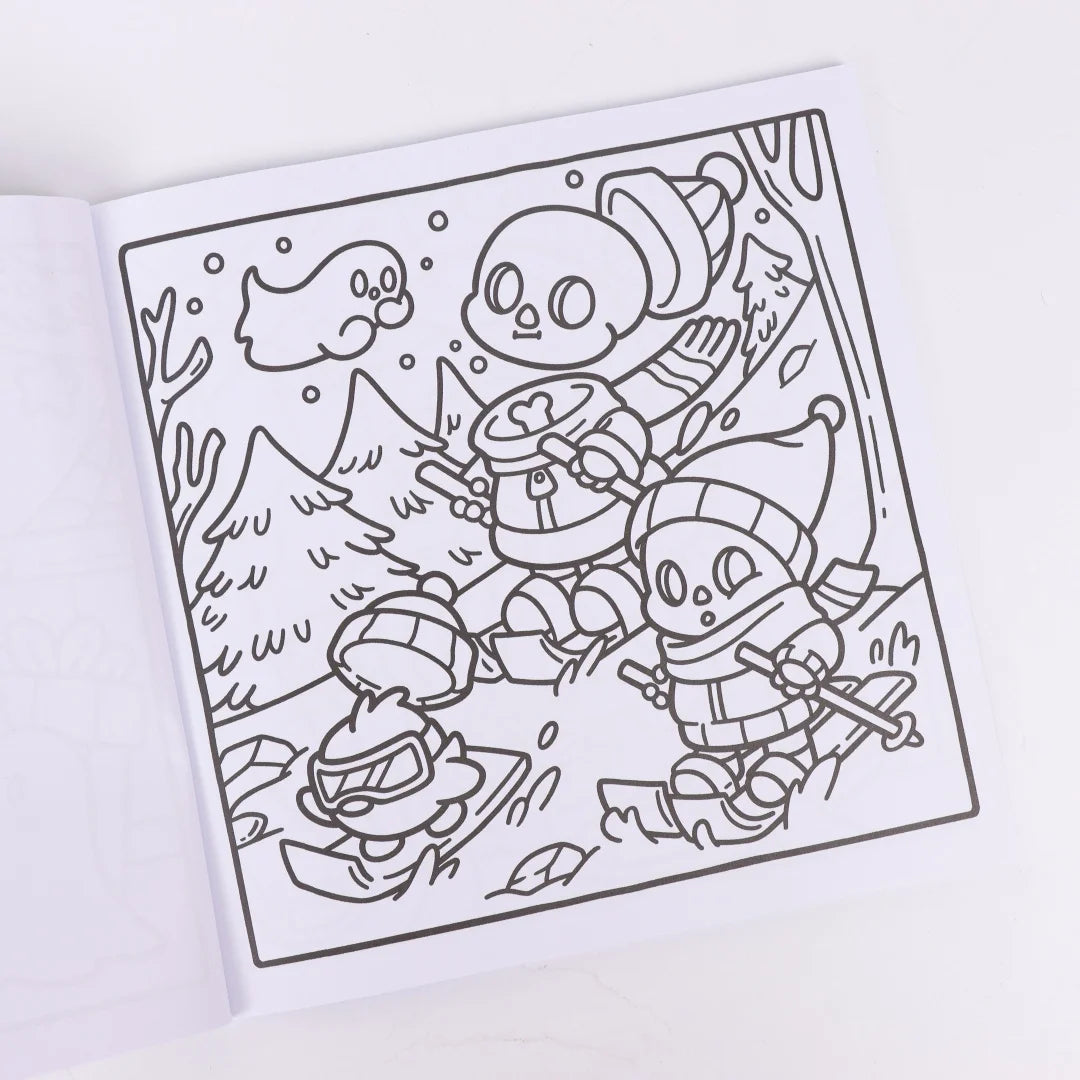 Spooky Christmas: Cute Coloring Book for Adults and Teens with Adorable Characters and Cozy Holiday Scenes for Relaxation