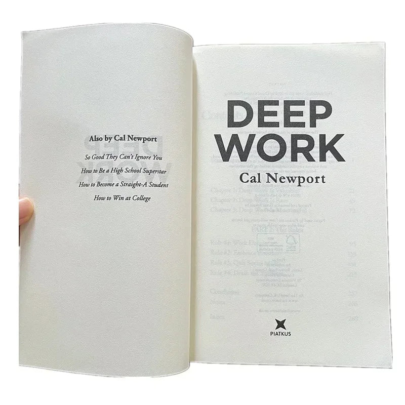 Cal Newport Deep Work Rules - Focus Success Guide for Leaders, 2025 Hardcover Motivation Book