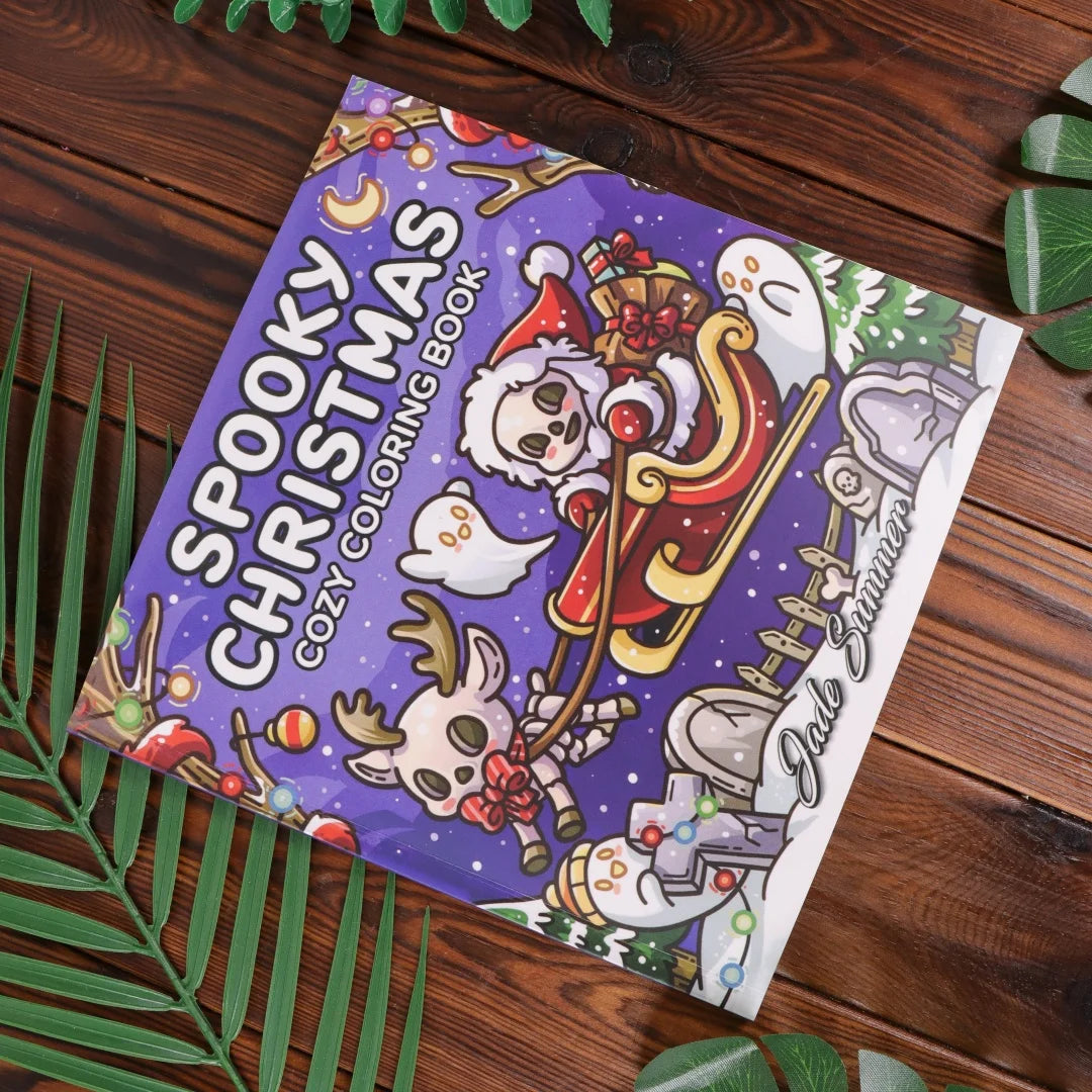 Spooky Christmas: Cute Coloring Book for Adults and Teens with Adorable Characters and Cozy Holiday Scenes for Relaxation