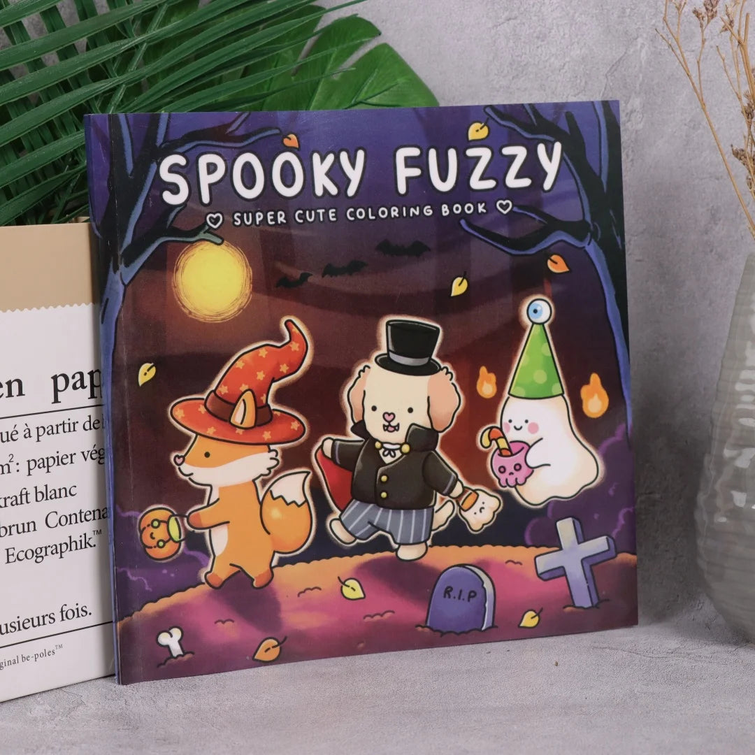Spooky Fuzzy: Cute Creepy Coloring Book for Adults and Teens for Relaxation