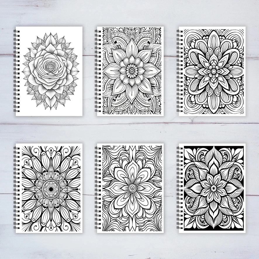 Mandala Adult Coloring Book - 8.3x11.2 inches Stress relief coloring book 22 pages of art therapy illustrations to relieve anxie