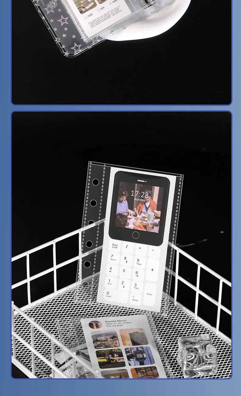 10pcs Sheet A7 Binder Refill Clear PP Pocket 6 Rings Loose Leaf Inner Page for Idol Photocard Holder Book