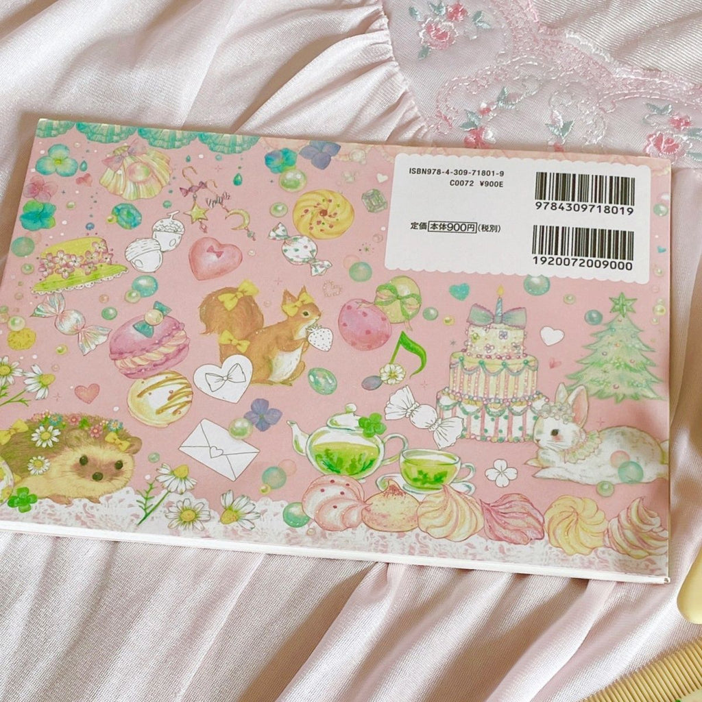 Girl magic fantasy coloring book painting this extract postcard lovely soft sister Japanese style