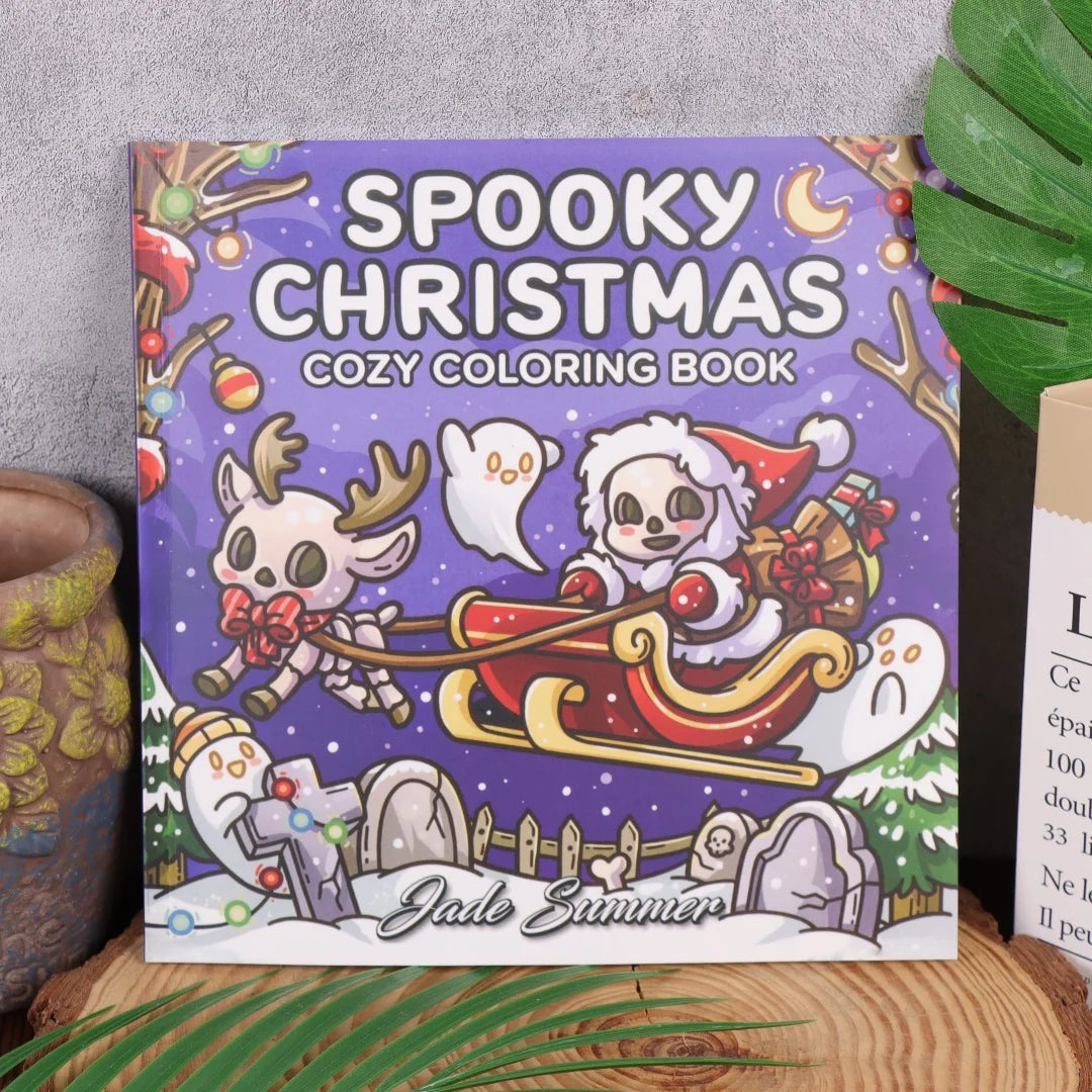 Spooky Christmas: Cute Coloring Book for Adults and Teens with Adorable Characters and Cozy Holiday Scenes for Relaxation