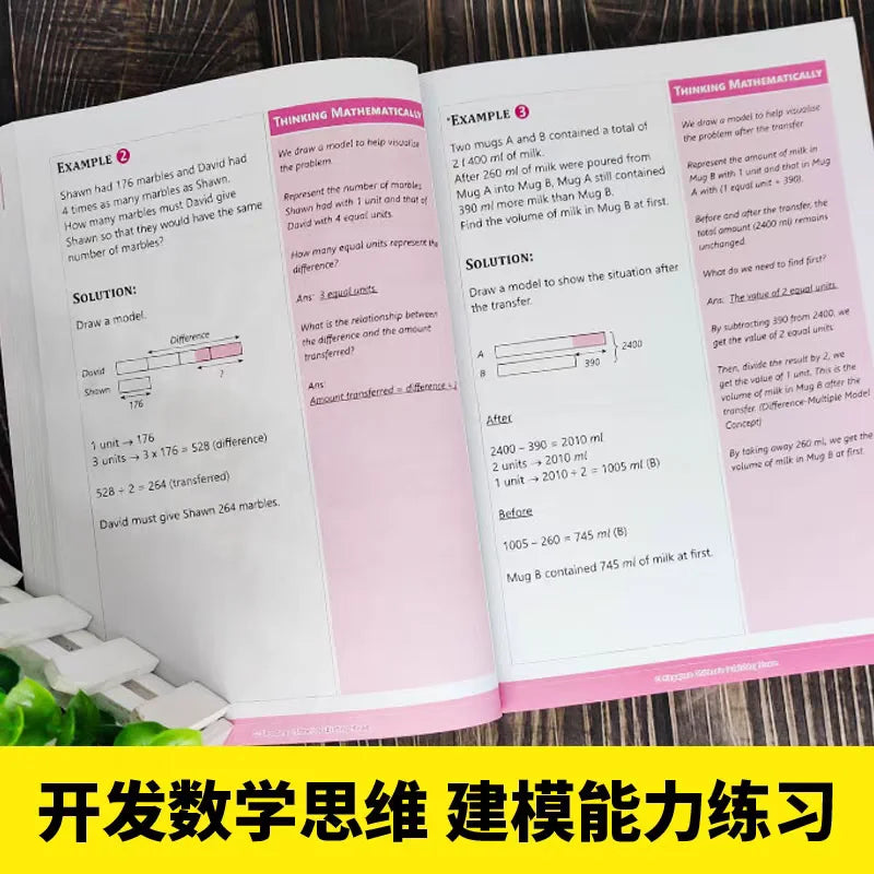 1pc SAP Singapore Mathematical Modeling book Elementary School Grades  4/5/6 Challenge Application Learning Books Textbook AEIS