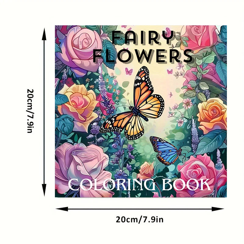 28 Pages Fairy Flowers Style Coloring Coloring Book Coloring Book for Adult Stress Reduction | Colouring Book