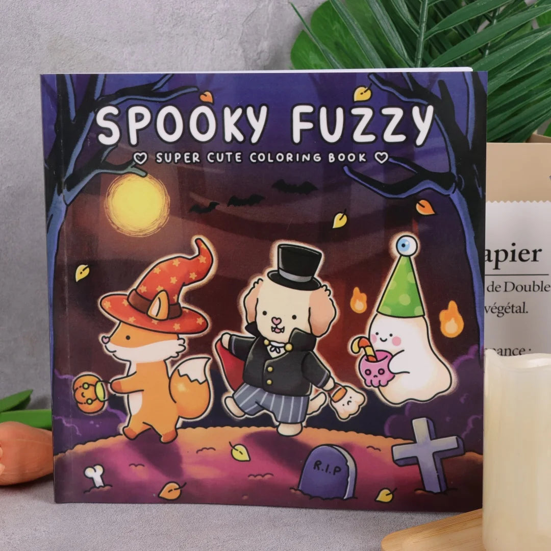 Spooky Fuzzy: Cute Creepy Coloring Book for Adults and Teens for Relaxation