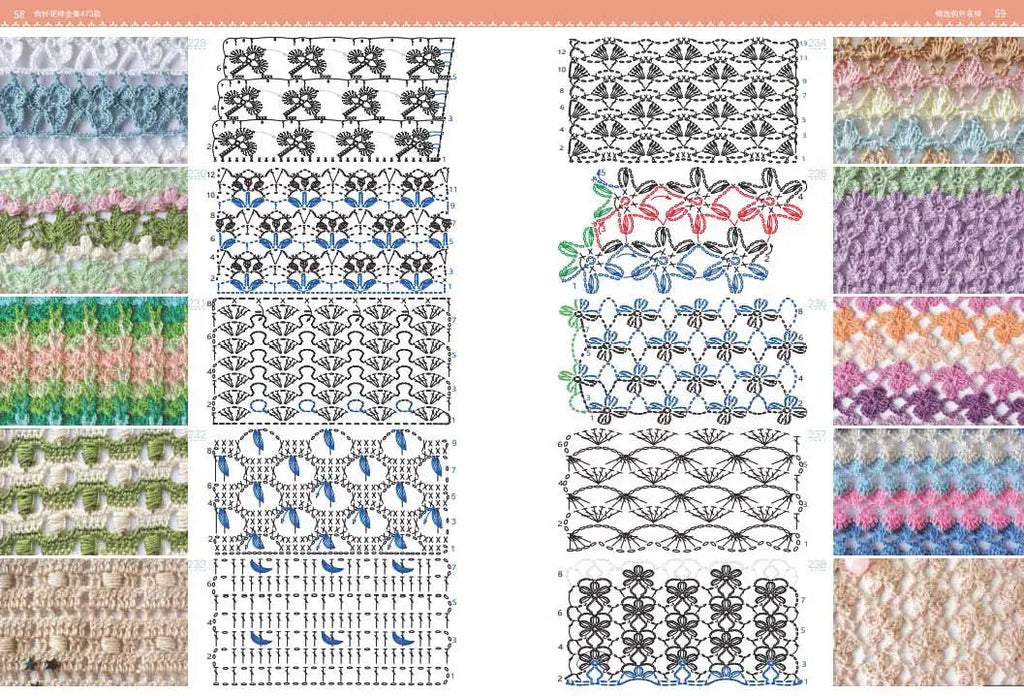 Weaving  A Complete Collection of Crochet Patterns: 473 Beginner Crochet Illustrated books，Crochet tutorial book