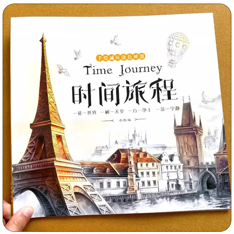 New Mystery Garden + The Enchanted Forest + Time Journey + Fairy Tales Coloring Book Adults Art Painting Books