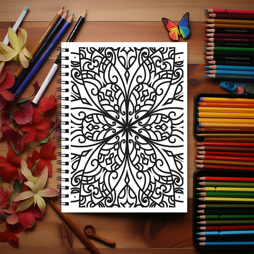 "The Mystery of the Mandala" Coloring Book - 8.3 x 11.2 inches, 22 Pages | Great for Gifting & Relaxation