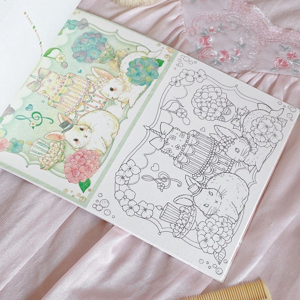 Girl magic fantasy coloring book painting this extract postcard lovely soft sister Japanese style