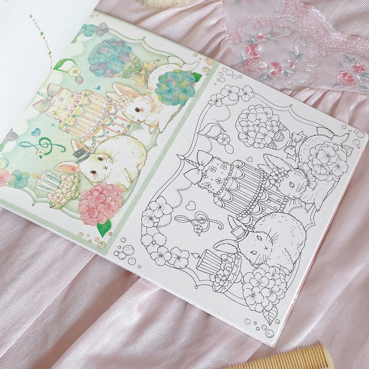 Girl magic fantasy coloring book painting this extract postcard lovely soft sister Japanese style