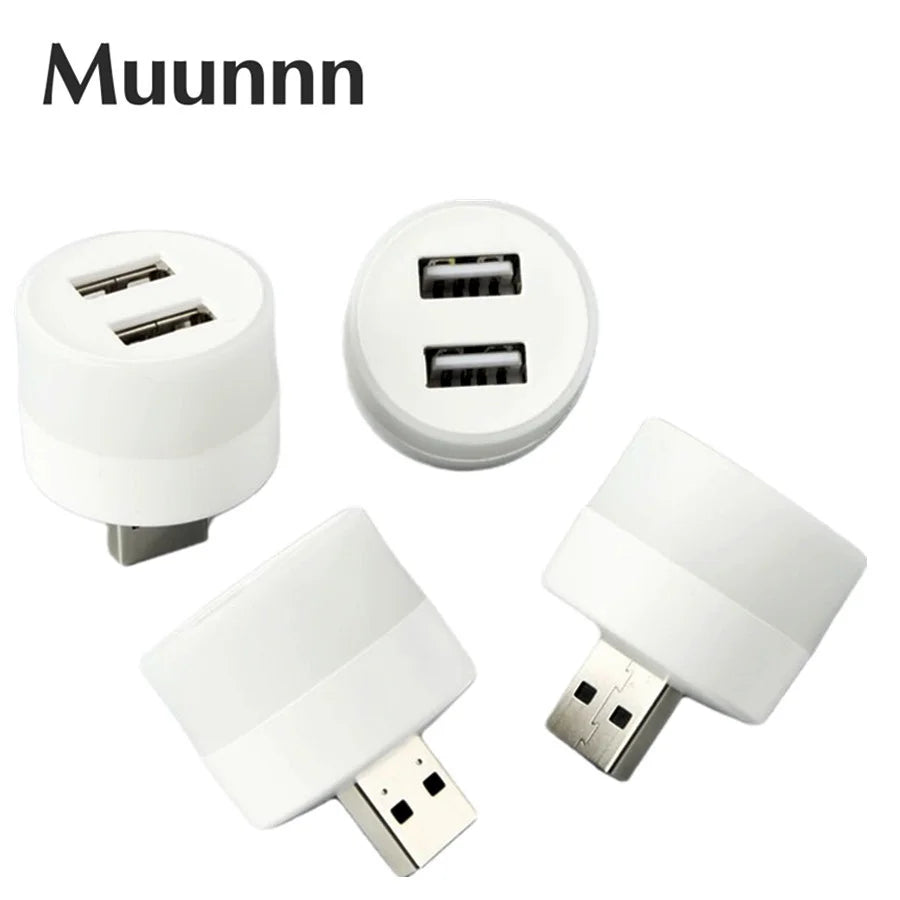 Muunnn USB Plug Lamp Small Night Light Computer Mobile Power Charging Mini Book Lamps LED Eye Protection Square Reading Light
