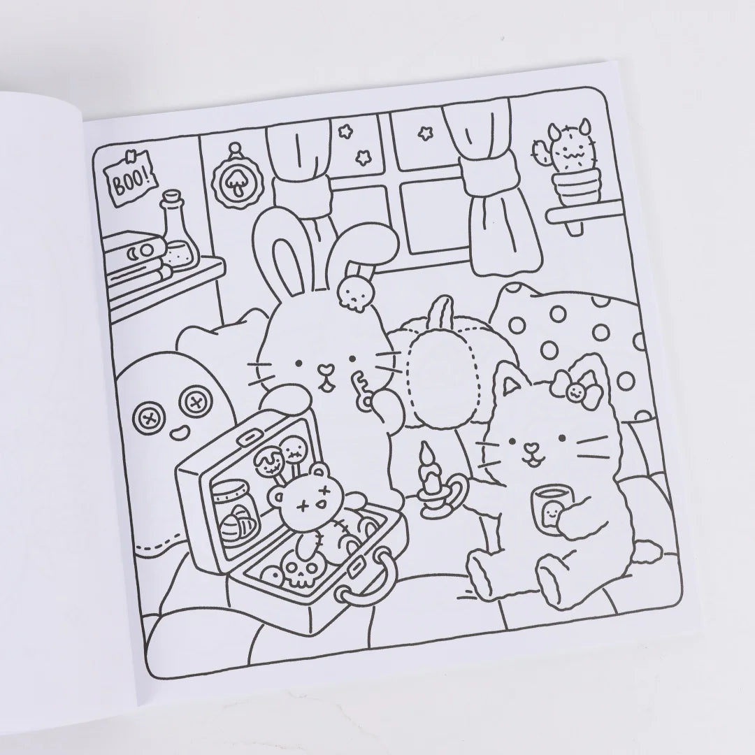 Spooky Fuzzy: Cute Creepy Coloring Book for Adults and Teens for Relaxation