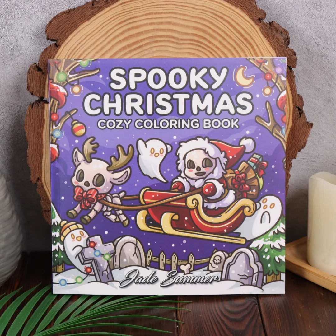 Spooky Christmas: Cute Coloring Book for Adults and Teens with Adorable Characters and Cozy Holiday Scenes for Relaxation