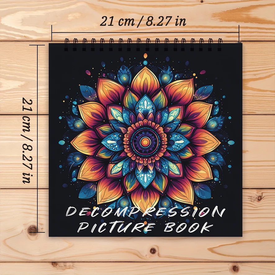 Mysterious Flower Coloring Book - 8.27 x 8.27 inches 32 pages coloring book - Ideal gift for family or friends