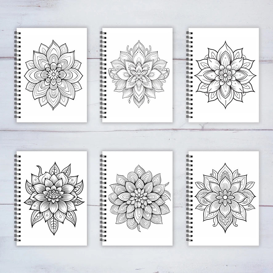 Mandala Adult Coloring Book - 8.3x11.2 inches Stress relief coloring book 22 pages of art therapy illustrations to relieve anxie